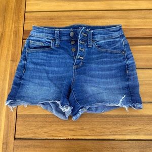 High Wait Jean Shorts
